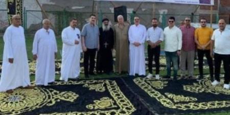 القمص إيليا يهنئ المسلمين بعيد الأضحى من ساحة الصلاة بالقنايات شرقية