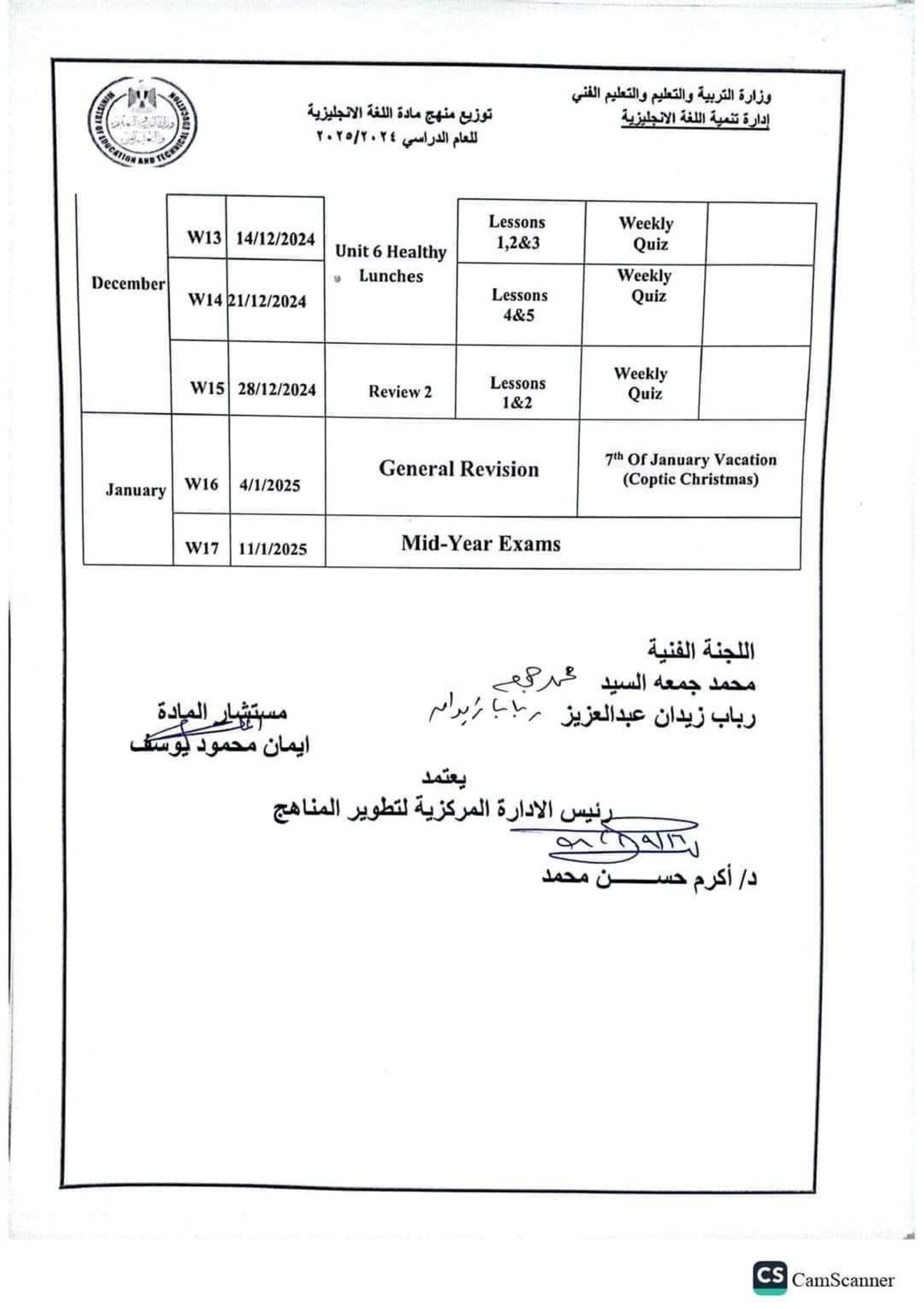 توزيع منهج اللغة الإنجليزية