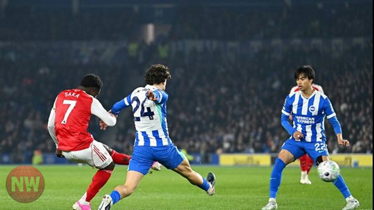 أرسنال يهزم برايتون بهدف ساكا ويواصل المنافسة في الدوري الإنجليزي