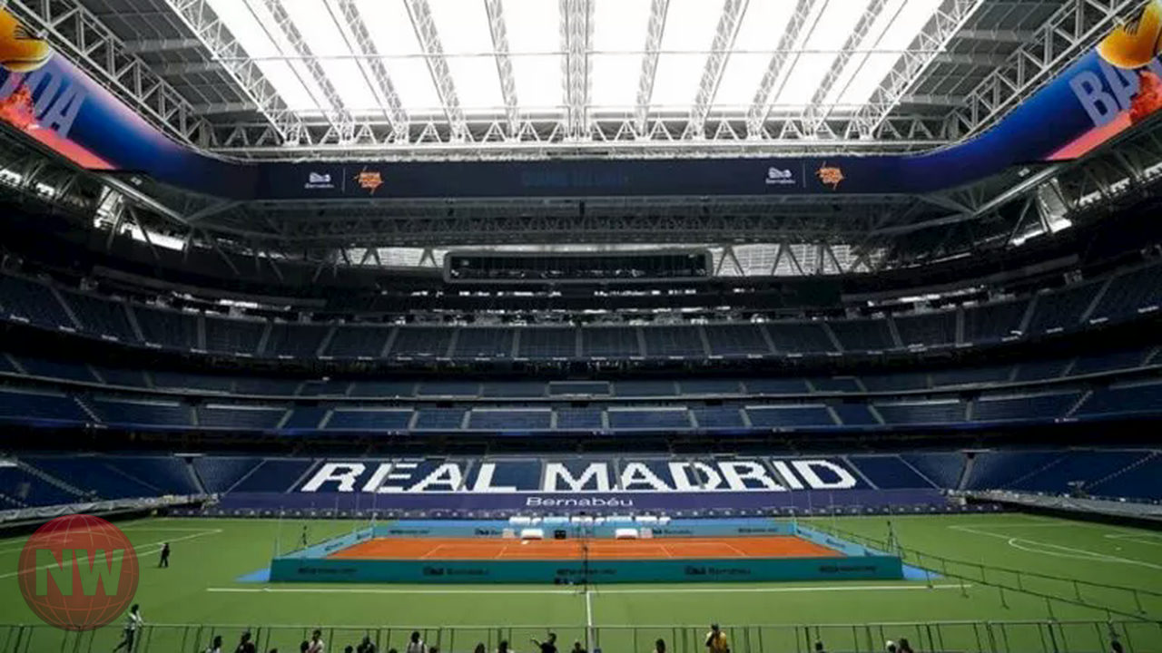 البرنابيو يتحول لملعب تنس في حدث استثنائي يجمع نجوم الكرة والتنس