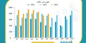 واردات مصر من الغاز الإسرائيلي ترتفع إلى 782 مليون متر مكعب