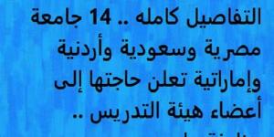 التفاصيل
      كامله..
      14
      جامعة
      مصرية
      وسعودية
      وأردنية
      وإماراتية
      تعلن
      حاجتها
      إلى
      أعضاء
      هيئة
      التدريس..
      وظيفة
      جامعه