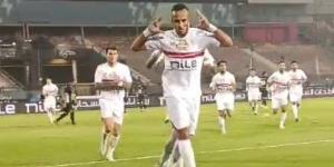 ناصر منسي يسجل الهدف الثاني للزمالك في شباك البنك الأهلي بالدوري