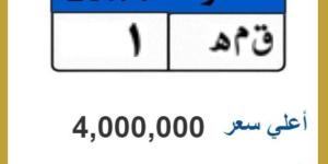 (ق م ه 1)، 8 أشخاص يتزايدون على لوحة سيارة بـ 4 ملايين جنيه