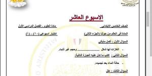 مراجعات
      نهائية..
      أسئلة
      تقييم
      الاسبوع
      العاشر
      في
      العلوم
      الصف
      الخامس
      الابتدائي