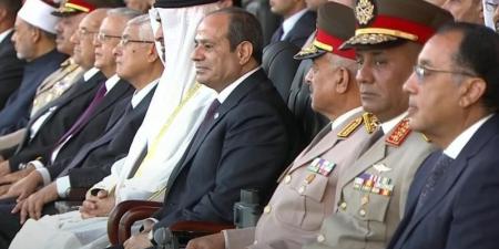 الرئيس السيسي وبن زايد يشهدان عرضًا لمهارات الفرسان «التقاط الأوتاد»