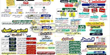 مراجعات
      نهائية
      في
      مقرر
      النحو
      ورقة
      واحدة
      لن
      يخرج
      عنها
      الامتحان
      لـ
      الصف
      الثالث
      الإعدادي