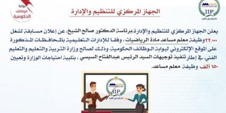 إطلاق مسابقة لشغل 22 ألف وظيفة معلم مساعد مادة الرياضيات (تفاصيل)