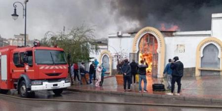 خسائر مادية في حريق سوق بني مكادة بطنجة