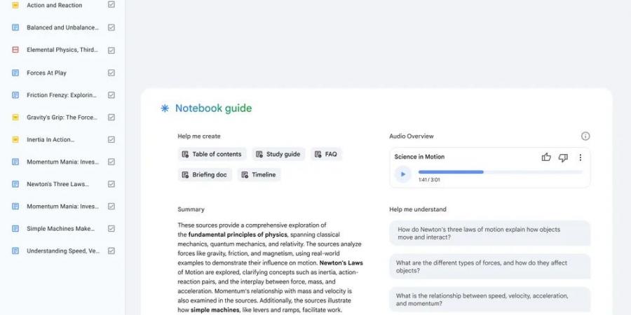 جوجل تحول مستنداتك إلى مناقشات صوتية عبر NotebookLM