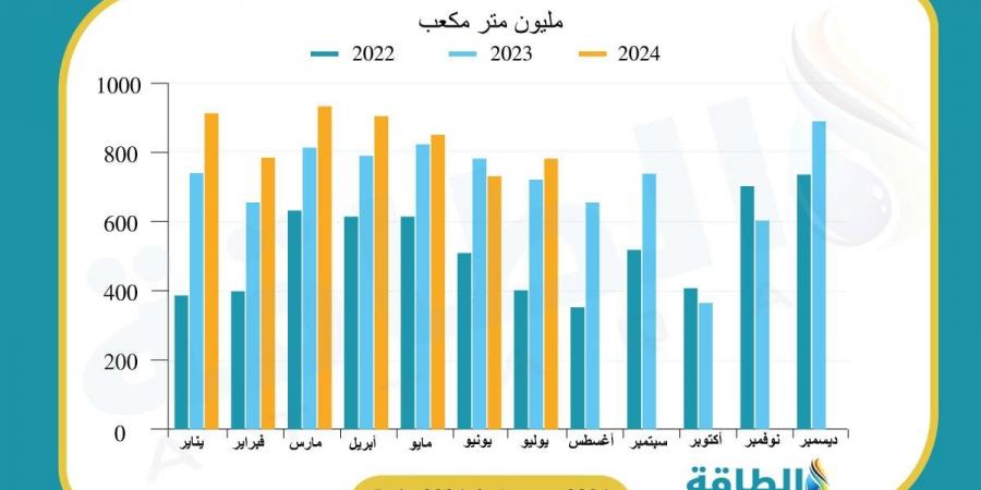 واردات مصر من الغاز الإسرائيلي ترتفع إلى 782 مليون متر مكعب