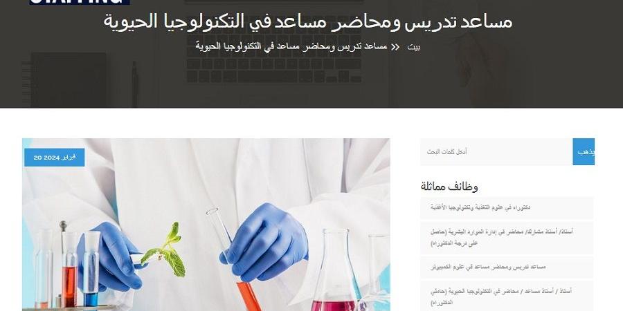 وظيفة جامعة.. جامعة اكتوبر للعلوم الحديثة والآداب تعلن عن وظائف أعضاء هيئة التدريس.. التفاصيل الكاملة