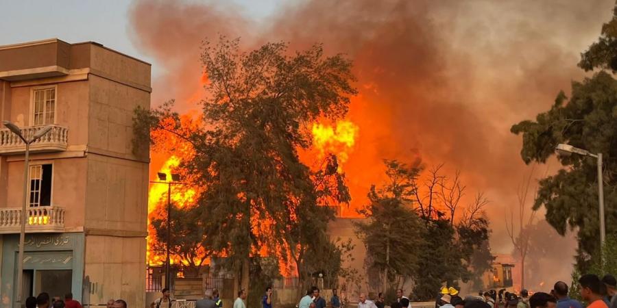 المعاينة تكشف تفاصيل احتراق لوكيشن تصوير الأعمال الفنية بمدينة الإنتاج الإعلامي