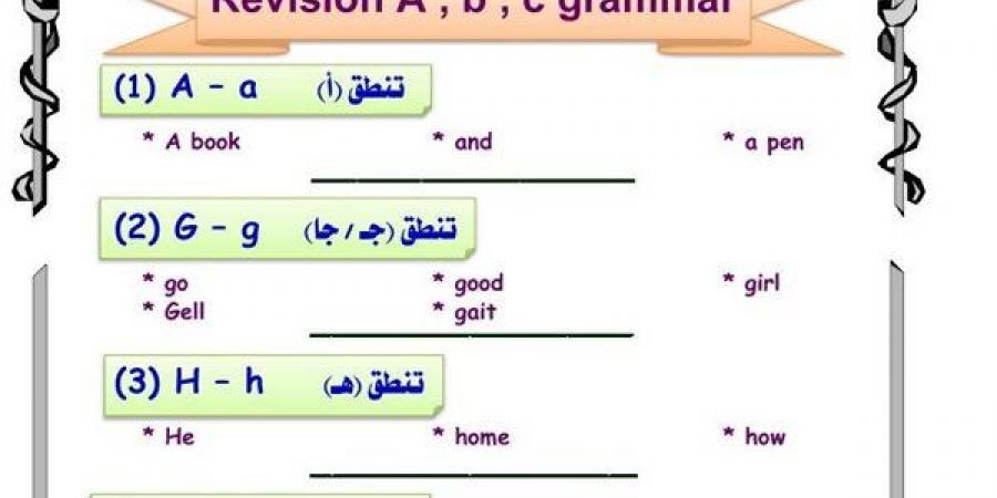 مراجعات نهائية.. تحميل أقوى مذكرة في اللغة الانجليزية لـ الصف الثاني الابتدائي