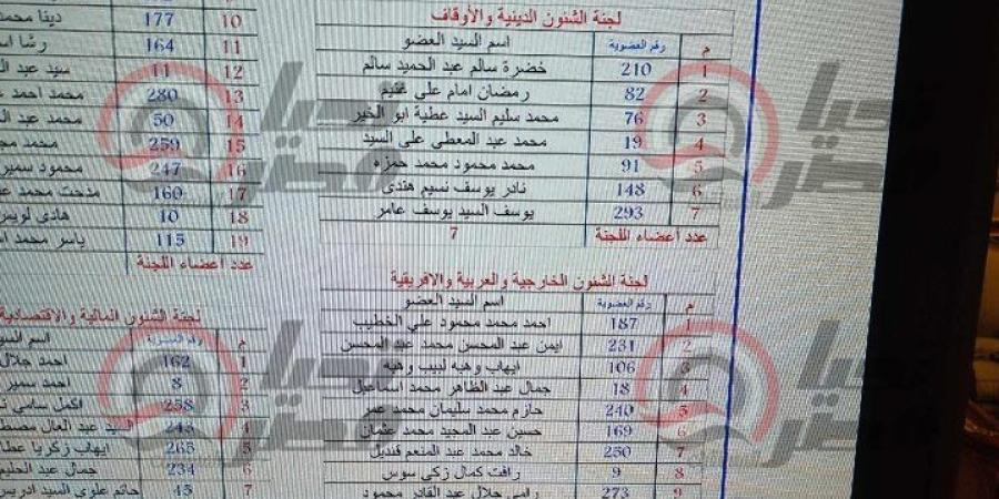 بالصور ..أمانة الشيوخ تعلن قوائم عضويات اللجان النوعية لدور الانعقاد الخامس وبدء الانتخابات بعد قليل