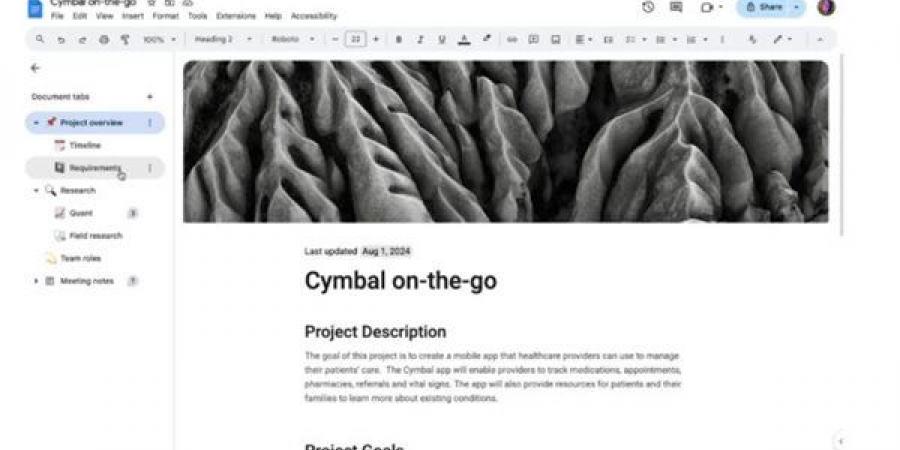 خدمة Google Docs تضيف علامات تبويب لمساعدتك على البقاء منظمًا