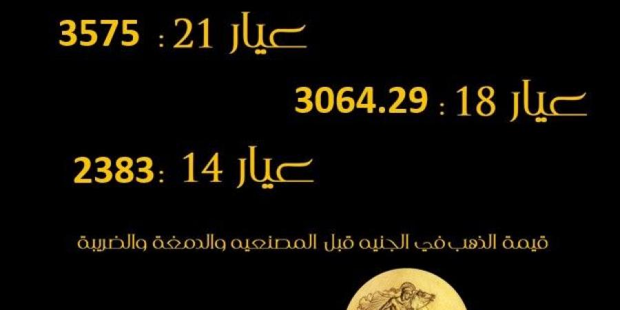 عيار 18 بـ3064 جنيها، أسعار الذهب والسبائك اليوم في الصاغة «أجل شبكتك»