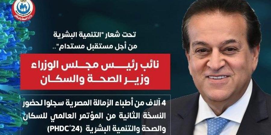 الصحة: 4 آلاف من أطباء الزمالة المصرية يسجلون لحضور النسخة 2 من المؤتمر العالمي للسكان