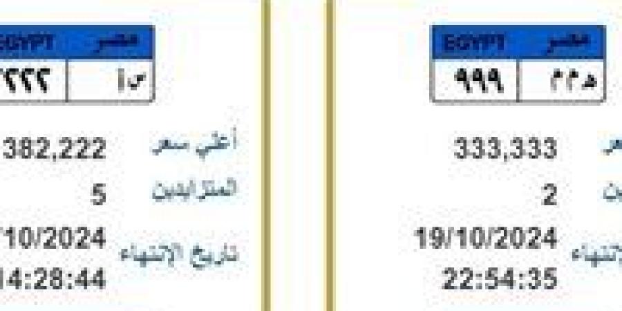 سعرها
      بأكثر
      من
      نصف
      مليون
      جنيه..
      طرح
      لوحات
      معدنية
      مميزة
      جديدة