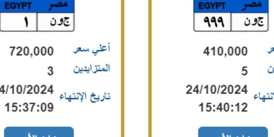 «المرور» تطرح لوحات معدنية مميزة للتزايد