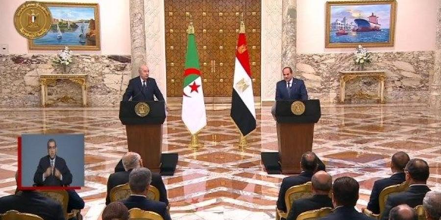 الرئيس السيسي: يوجد توافق مع الجزائر على ضرورة وقف إطلاق النار في السودان