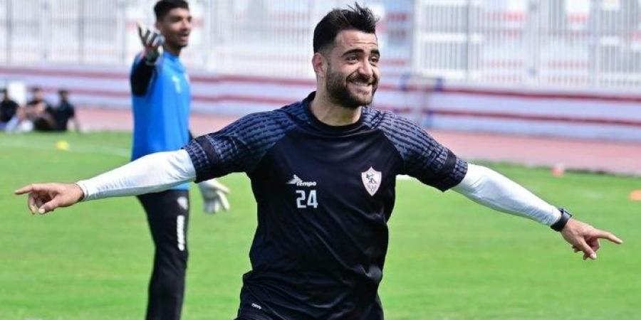 حمزة المثلوثي ينتظم في تدريبات الزمالك استعدادا لمباراة المصري