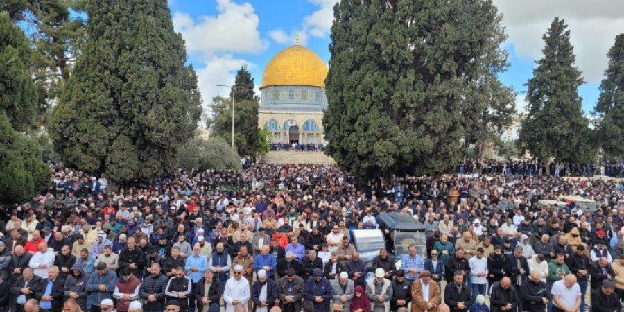 نحو
      35
      ألف
      فلسطيني
      يؤدون
      صلاة
      الجمعة
      في
      المسجد
      الأقصى