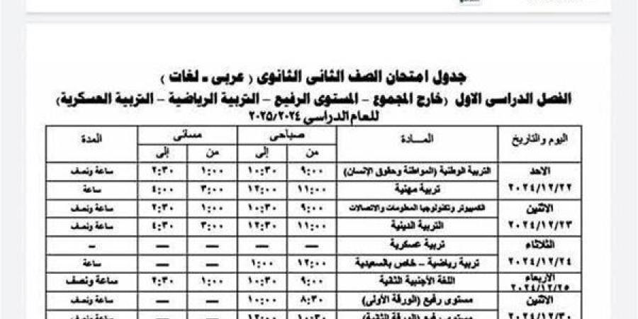 لجميع
      الصفوف..
      جدول
      امتحانات
      نصف
      العام
      2025
      بمحافظة
      الجيزة