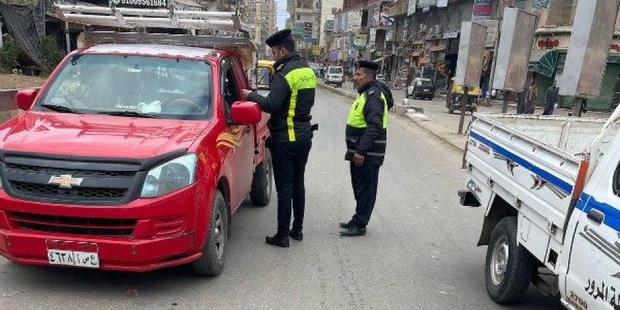 حملات مرورية مكبرة بقطور في الغربية لضبط المركبات المخالفة